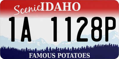 ID license plate 1A1128P