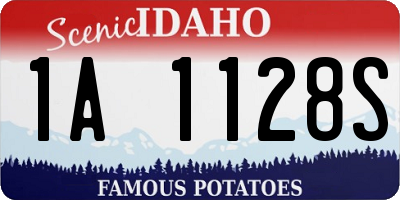 ID license plate 1A1128S