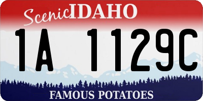 ID license plate 1A1129C