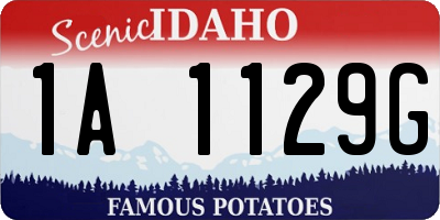 ID license plate 1A1129G