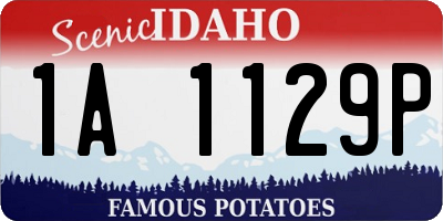 ID license plate 1A1129P