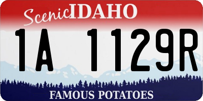 ID license plate 1A1129R