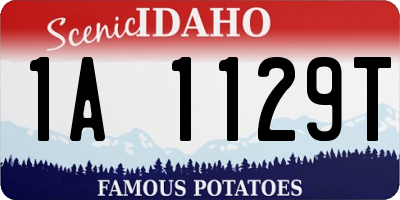 ID license plate 1A1129T