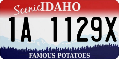 ID license plate 1A1129X