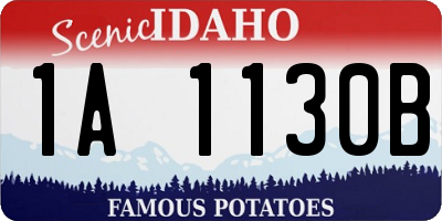 ID license plate 1A1130B