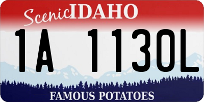 ID license plate 1A1130L