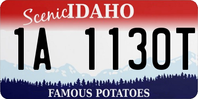 ID license plate 1A1130T