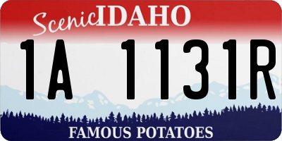 ID license plate 1A1131R