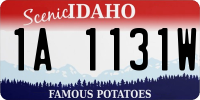 ID license plate 1A1131W