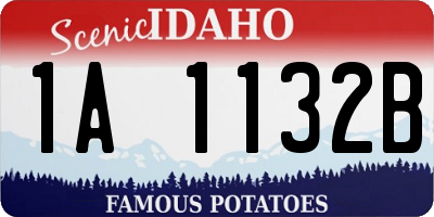 ID license plate 1A1132B