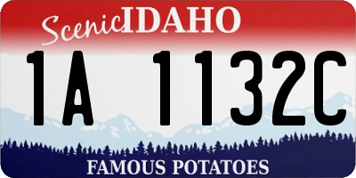 ID license plate 1A1132C