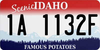 ID license plate 1A1132F
