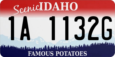 ID license plate 1A1132G