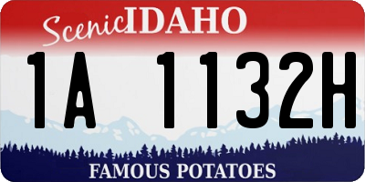 ID license plate 1A1132H