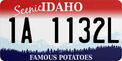 ID license plate 1A1132L