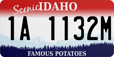 ID license plate 1A1132M