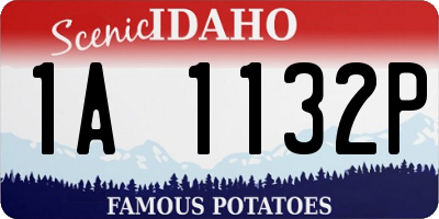 ID license plate 1A1132P