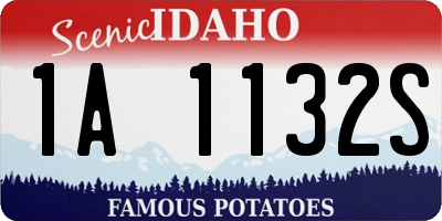 ID license plate 1A1132S
