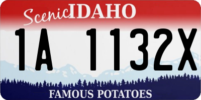ID license plate 1A1132X