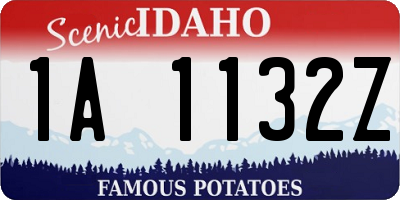 ID license plate 1A1132Z