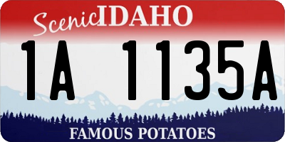 ID license plate 1A1135A