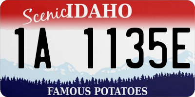 ID license plate 1A1135E