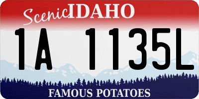 ID license plate 1A1135L