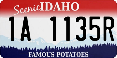ID license plate 1A1135R