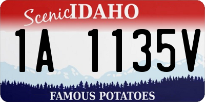 ID license plate 1A1135V