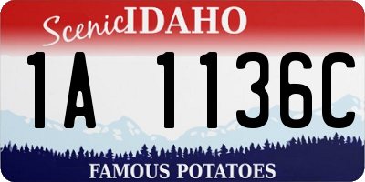 ID license plate 1A1136C