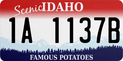 ID license plate 1A1137B