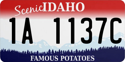 ID license plate 1A1137C