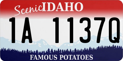 ID license plate 1A1137Q