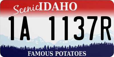 ID license plate 1A1137R