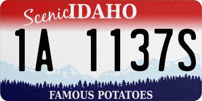 ID license plate 1A1137S