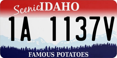 ID license plate 1A1137V