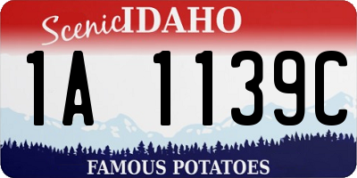 ID license plate 1A1139C