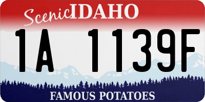ID license plate 1A1139F