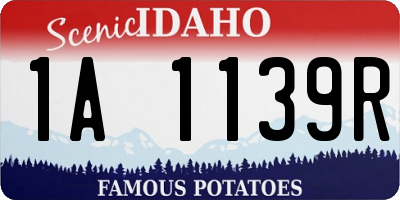 ID license plate 1A1139R