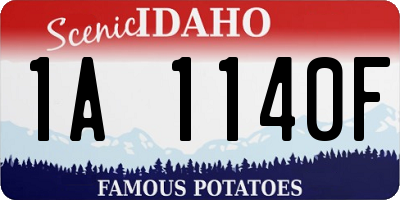 ID license plate 1A1140F