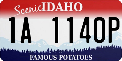 ID license plate 1A1140P