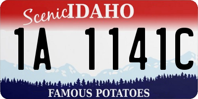 ID license plate 1A1141C
