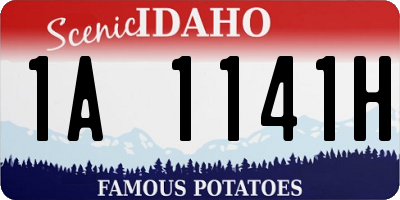ID license plate 1A1141H