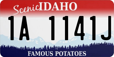 ID license plate 1A1141J