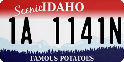 ID license plate 1A1141N