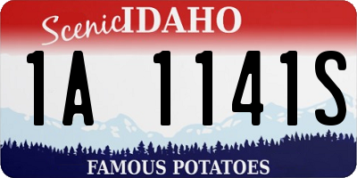 ID license plate 1A1141S