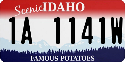 ID license plate 1A1141W