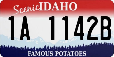 ID license plate 1A1142B