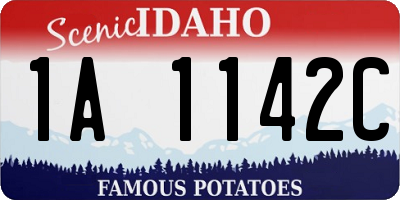 ID license plate 1A1142C