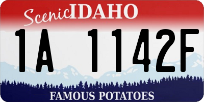 ID license plate 1A1142F